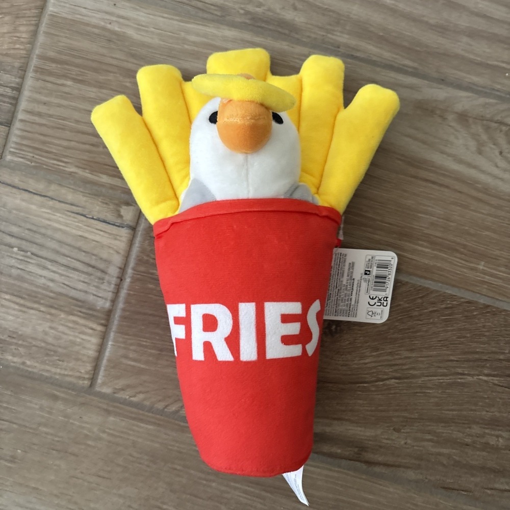 Jazwares Seagull Plush Stuffed Animal Eating French Fries 12" New With Tags